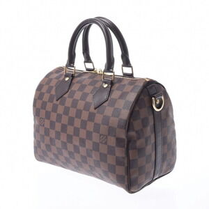 Louis Vuitton Canvas Damier Handbag Bandouliere Brown Speedy
